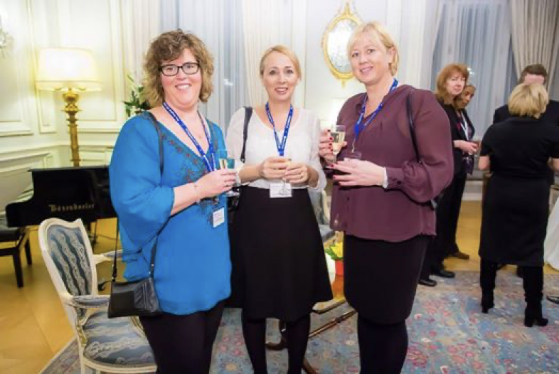 Kate and Helen at English UK, 2014.